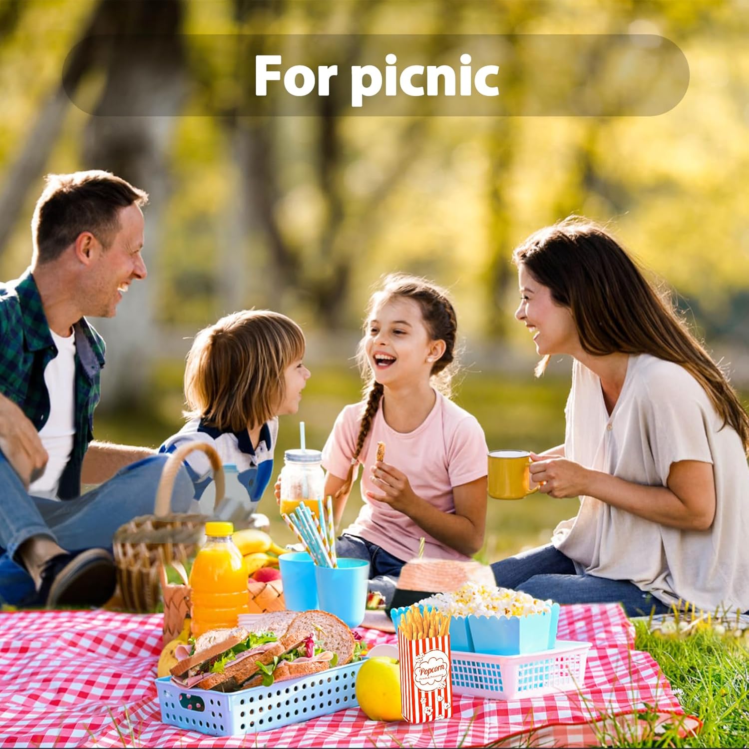 MAQIHAN Popcorn Tüten 100 stück - Popcorntüten Popcorn Klein 100 Stück Movie Night Filmabende Tüten Maschinen Papiertüten Zubehör Popcornmaschine Papier Behälter Snacktüten – Bild 4