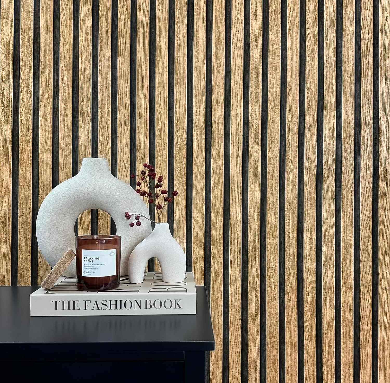 WALLCOVER Tapete Holzoptik Braun Vliestapete Akustikpaneele Holzwand 3D Effekt Skandi Holzpaneele Natur Optik Modern Holzwand 10,05 m x 0,53 m Made in Germany – Bild 4