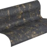 A.S. Création Vliestapete Used Look Tapete in Vintage Optik 10,05 m x 0,53 m schwarz goldfarben Made in Germany 230782 2307-82