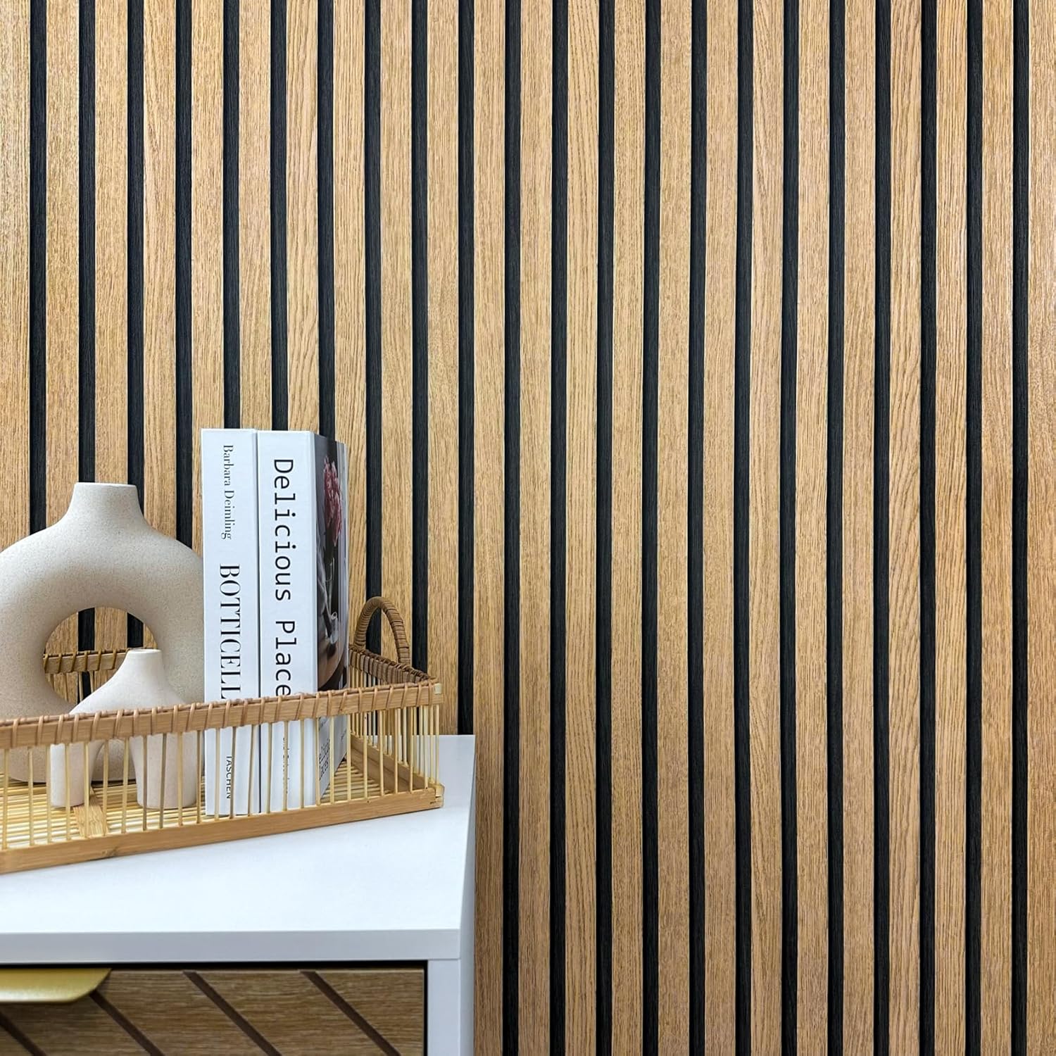 WALLCOVER Tapete Holzoptik Braun Vliestapete Akustikpaneele Holzwand 3D Effekt Skandi Holzpaneele Natur Optik Modern Holzwand 10,05 m x 0,53 m Made in Germany – Bild 2