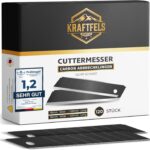 120x Profi Cuttermesser Klingen 18mm - Ersatzklingen Cuttermesser aus hochwertigem Carbonstahl - Klingen Cutter Messer - Gehärtet & ultra scharf - Abbrechklingen für Cutter Messer Schwarz