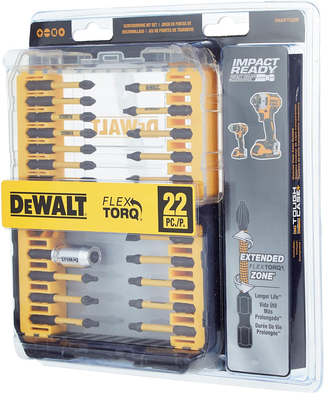 DEWALT FlexTorq Schlagschrauber-Bit-Set, 22-teilig (DWA2FTS22IR)