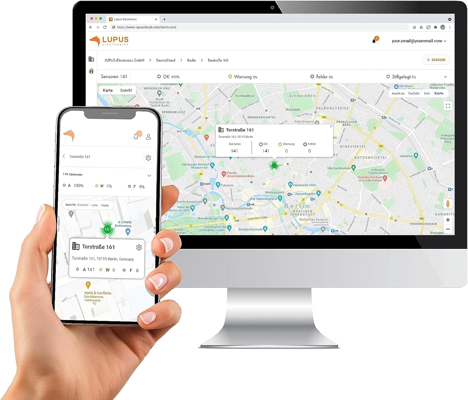 Lupus Mobilfunkrauchmelder, Immer online Dank integriertem Mobilfunk, 10 Jahre Datenverbindung inklusive, Alarm direkt aufs Smartphone, 10 Jahre Batterielebensdauer, 10 Jahre Hersteller-Garantie, Weiß – Bild 4