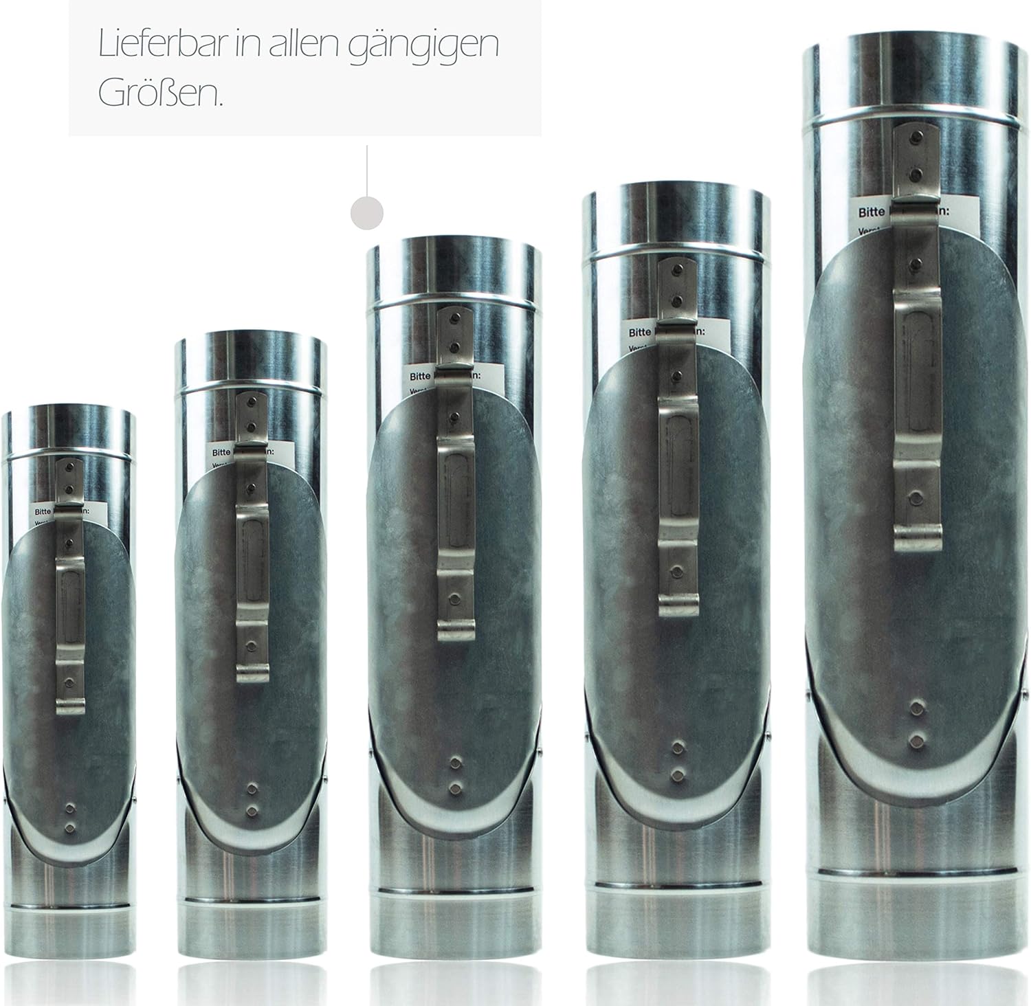 Zink Regenrohrklappe 100 mm mit Edelstahl Sieb - Titanzink Fallrohrklappe als Regenwassersammler, einfache Montage dank konischer Form & passgenauem Übergang – Bild 2