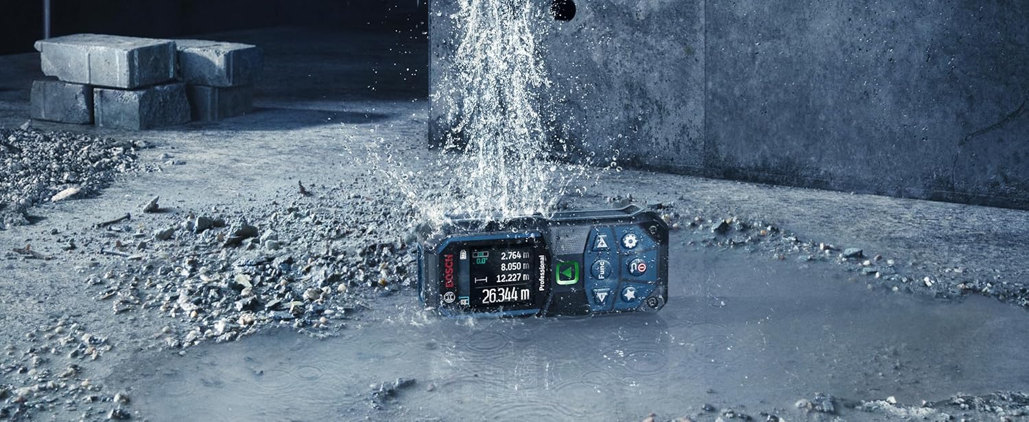 Bosch Professional Laser-Entfernungsmesser GLM 50-23 G (grüner Laser, Neigungssensor, Reichweite: bis zu 50 m, robust, IP65, ± 1,5 mm*, 2X AA-Batterie, Schlaufe, Tasche) – Bild 4