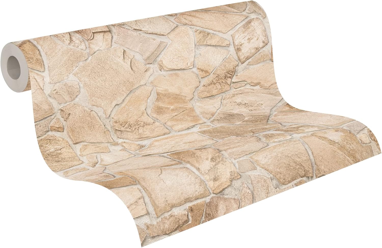 A.S. Création Tapete Steinoptik Beige Creme Terra 389329 - Vliestapete Stein - 10,05 m x 0,53 m - Made in Germany – Bild 4