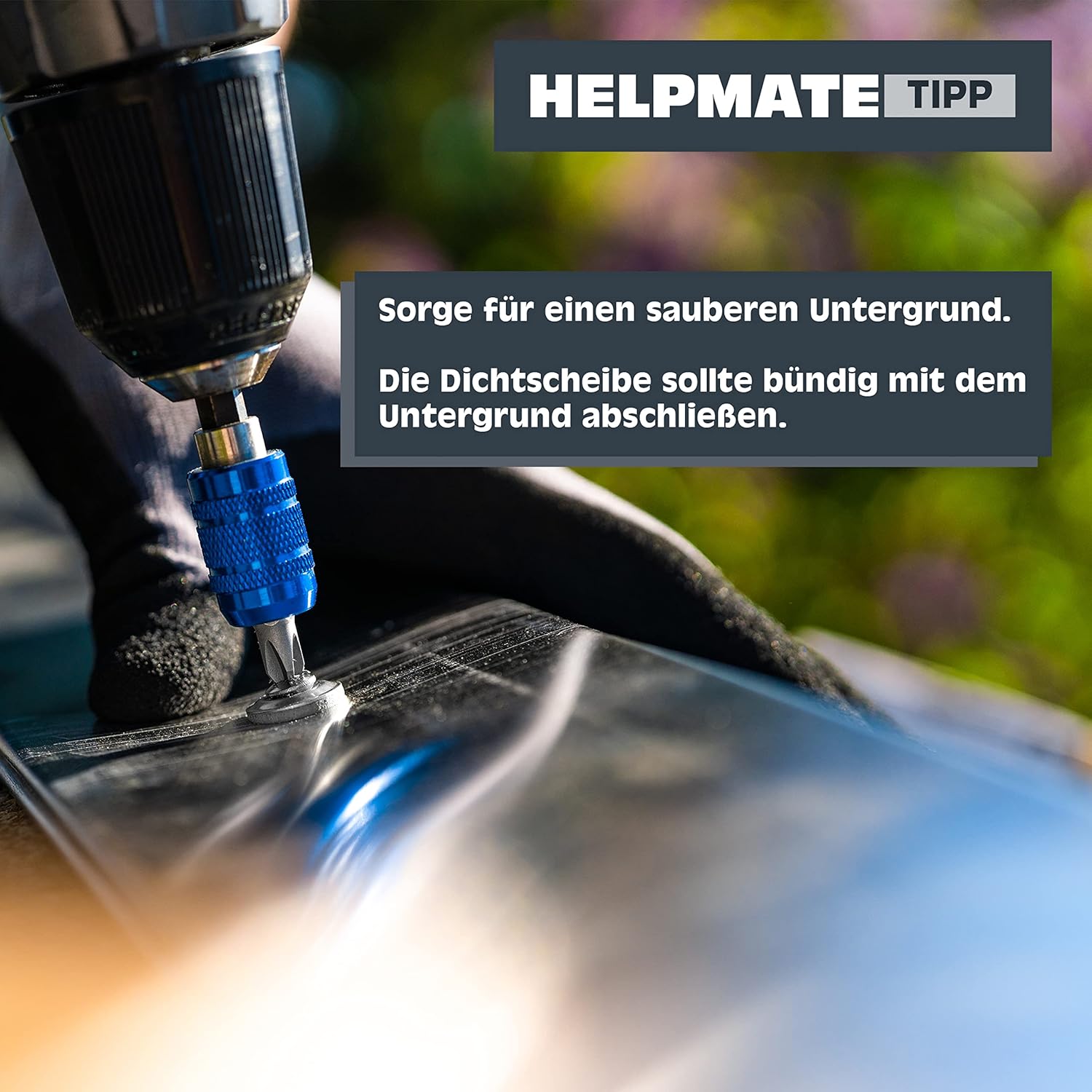 HELPMATE – Spenglerschrauben 4,5x25 mm – 50 Stück – Edelstahl A2 – DIN 7995 – PZ2 – Dachdeckerschrauben mit Linsenkopf, Tellerscheibe & EPDM-Dichtung – Silber – Bild 5