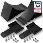 Unterlegkeile inkl. Halter [2er Set] mit Montagematerial - Bremskeile für Anhänger und Wohnwagen, Wohnmobil - Anhänger Unterlegkeile bis 1600kg Achslast