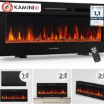 Elektrokamin Marlon - Elektrischer 3-in-1 Kamin mit Heizung, 3D-Flammeneffekt, 12 Flammenfarben, Fernbedienung (42 Zoll)
