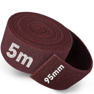 Schleifvlies Rolle 5 m x 95 mm Korn 400, Schleifpad/Schleiffleece für Holz, Edelstahl, Metall und Schleifschwamm Professionelle Anwendungen