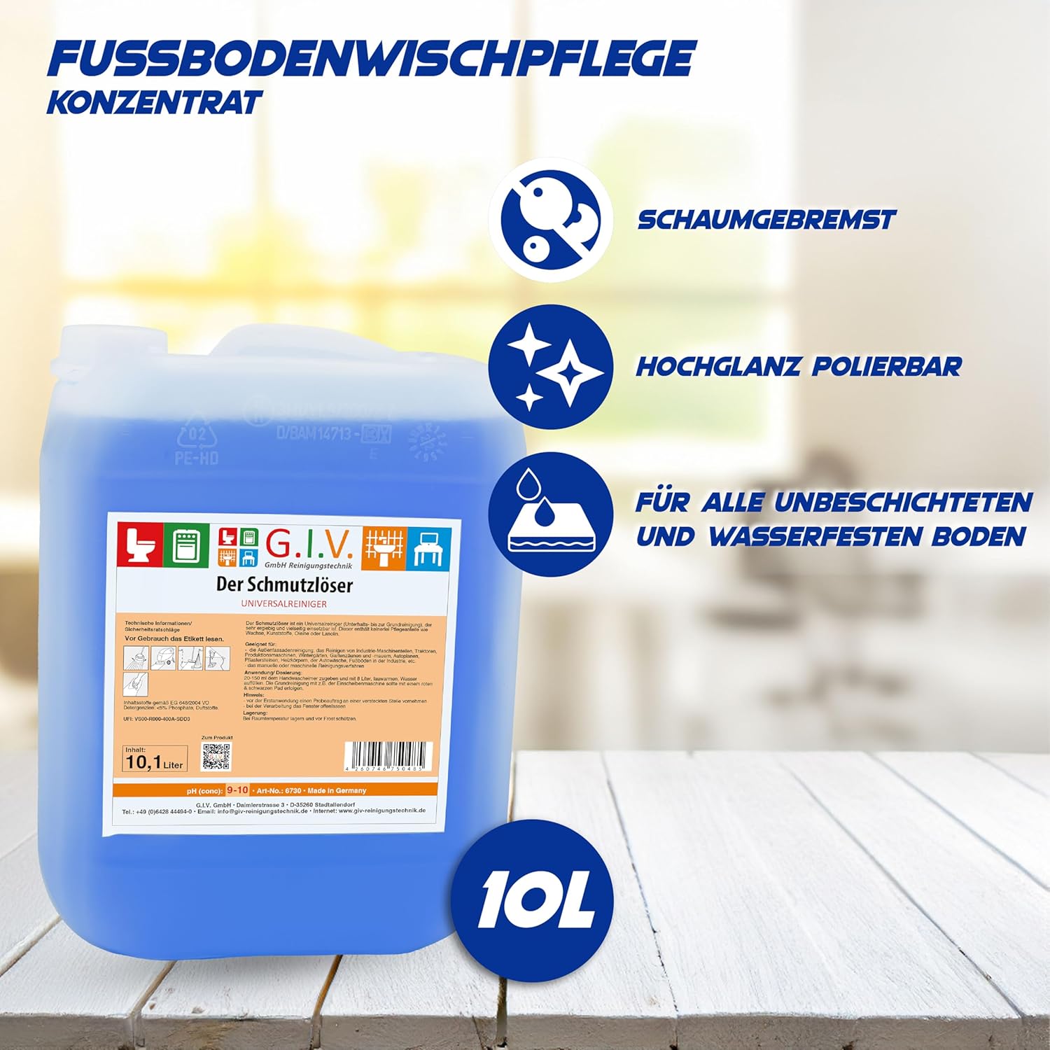 Schmutzlöser 10,1L Kanister - Universalreiniger Allzweckreiniger Industrie, Haushalt & Garten - Reinigungsmittel, Schmutzentfernung Maschinen, Fassaden, Pflastersteine – Bild 2