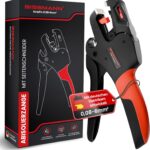 Automatische Abisolierzange | Schnelles & Präzises Abisolieren | Edelstahlklinge - Inkl. Seitenschneider | Für alle gängige Kabel 0,08 bis 6 mm² | Abisolierwerkzeug | Kabelabisolierer