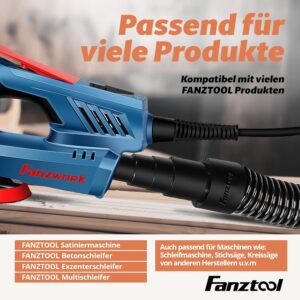 FANZTOOL XXL Schlauchadapter 55 mm universal - Staubsaugeradapter - Schlauch Reduzierstück für z.B: Bosch, Makita, Kärcher - Anschluß an Staubsaugerschlauch