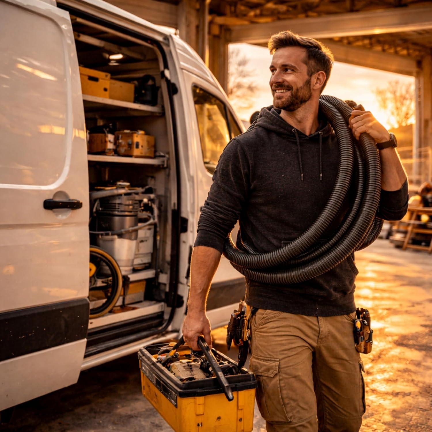 Microsafe® Saugschlauch DN32 (32 mm Innen / 40 mm Außen) – 5 Meter – flexibel & robuster Absaugschlauch für Nass- & Trockensauger – Werkstatt & Baustelle – Bild 5