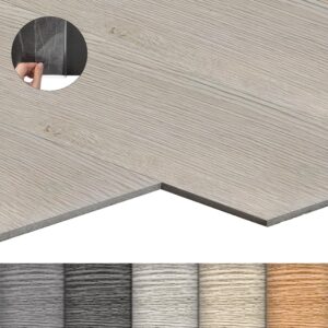 PVC Bodenbelag Vinylboden Selbstklebend mit Holz-Effekt, 72 Vinyl Fliesen 10,04m² Bodenfliesen Selbstklebend, Klebefliesen Boden Verschleißfest Wasserfest für Wohnzimmer Küche, Eiche Weiß