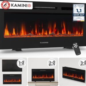 Elektrokamin Marlon - Elektrischer 3-in-1 Kamin mit Heizung, 3D-Flammeneffekt, 12 Flammenfarben, Fernbedienung (36 Zoll)