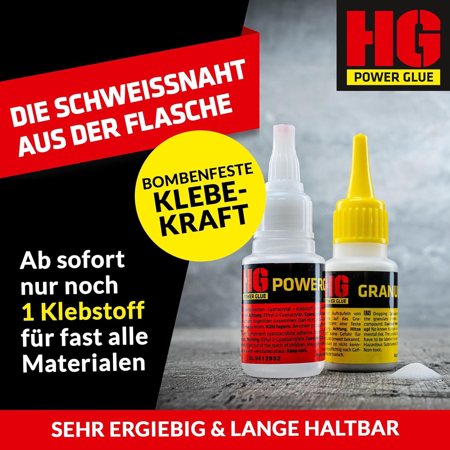Die Schweißnaht aus der Flasche by HG Power Glue I MINIs I Sekundenkleber extra stark – Bild 2