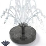Solar Springbrunnen, Solar Teichpumpe mit Innovative 4-in-1 Düse, 2026 Neueste 1.8W Solarbrunnen, Solar Wasserpumpe Solar schwimmender Fontäne Pumpe für Gartenteich Springbrunnen Vogel-Bad Pool