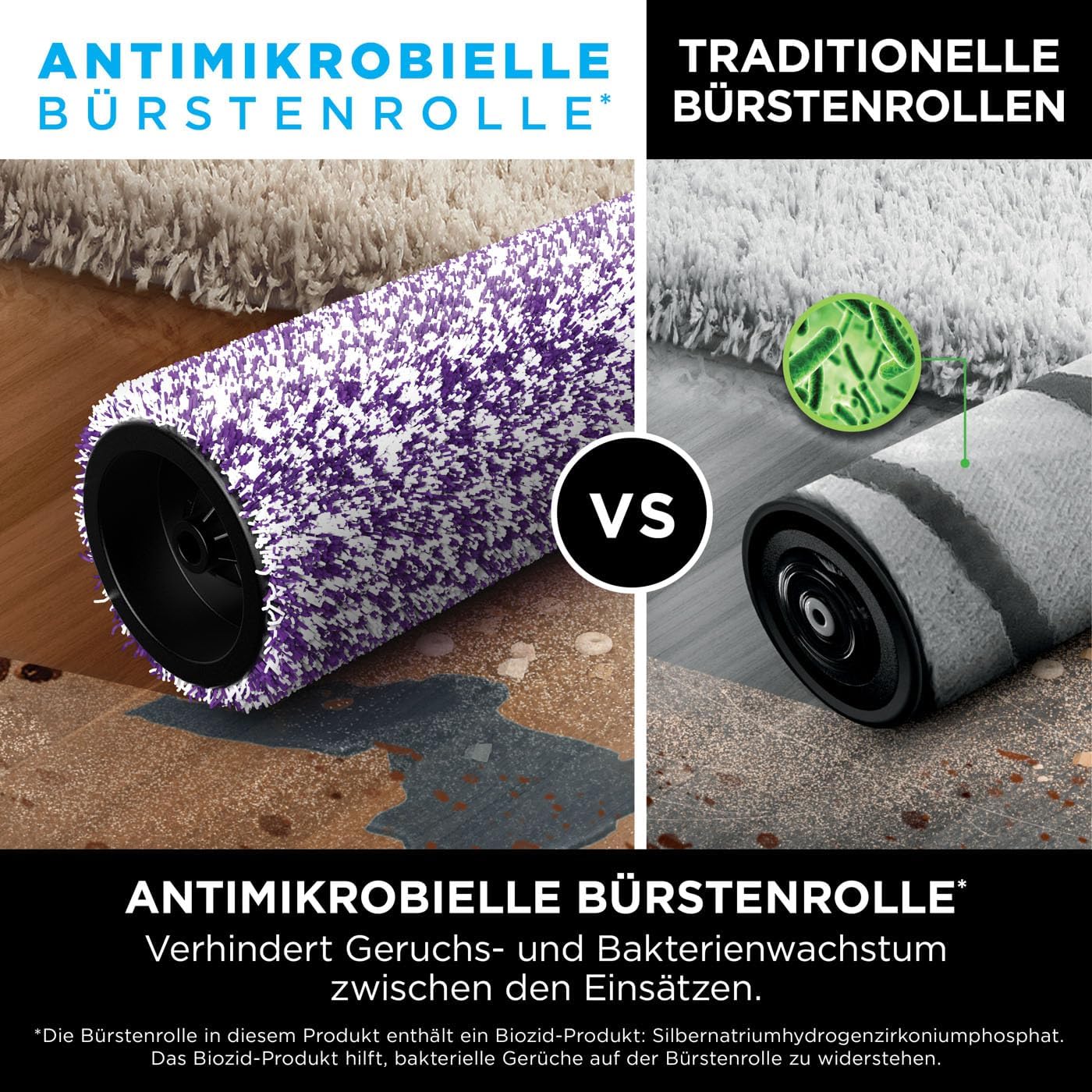 Shark HydroVac Kabelloser Nass Trockensauger mit antimikrobieller Bürstenrolle, Mehrzwecklösung geruchsneutralisierend, selbstreinigender Bodenreiniger, saugt & wischt, Grau WD210EU – Bild 5