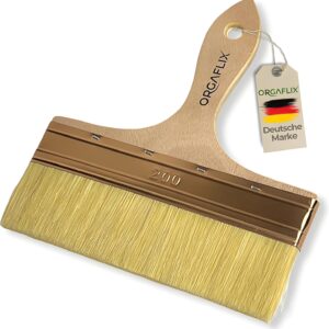Flächenstreicher 200mm XXL Sonderedition - Für große Flächen, Öl, Lasur, Beizen, Lacke, Acryl, Kreidefarbe, Lasurpinsel Holz außen, Ölpinsel Holz, Flachpinsel, Lackpinsel, Pinsel breit
