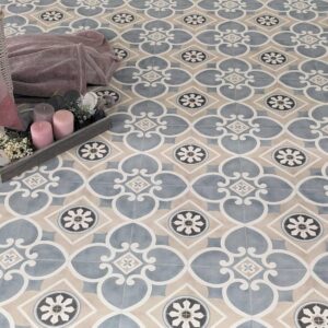 PVC Bodenbelag Vinylboden in nostalgischer Retro Art, Zuschnitt (2m breit / 1,5m lang)