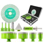 Diamant Fliesenbohrer Set 6-110mm - M14 Diamantbohrer Lochsäge für Fliesen Porzellan Keramik Marmor Granit Bohrungen20&50mm Fresa Diamantata Diamant Trennscheibe125mm