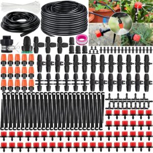 Garten BewässerungsSystem, Garten Bewässerung Kit, 50M+25M Bewässerungsrohre, Automatik Tröpfchenbewässerung Gartenbewässerung Misting Kühlsystem für Landschaft, Flower Bed und Terrasse Pflanzen