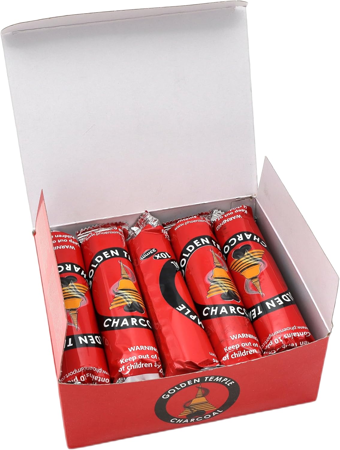 LivuX Räucherkohle 100 Tabs 33 mm – Schnellzündende Kohletabletten 10 Rollen (je 10 Stück) für Räuchern, Harze, Kräutern & Weihrauch, ideal zum Verbrennen von Räucherwerk gleichmäßig glühend 1202 – Bild 3