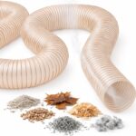 Norres Absaugschlauch Absauganlage Spiralschlauch Spänenschlauch Holz schwer entflammbar Flexschlauch *antistatisch, mikrobenfest - METERWARE (50 mm)