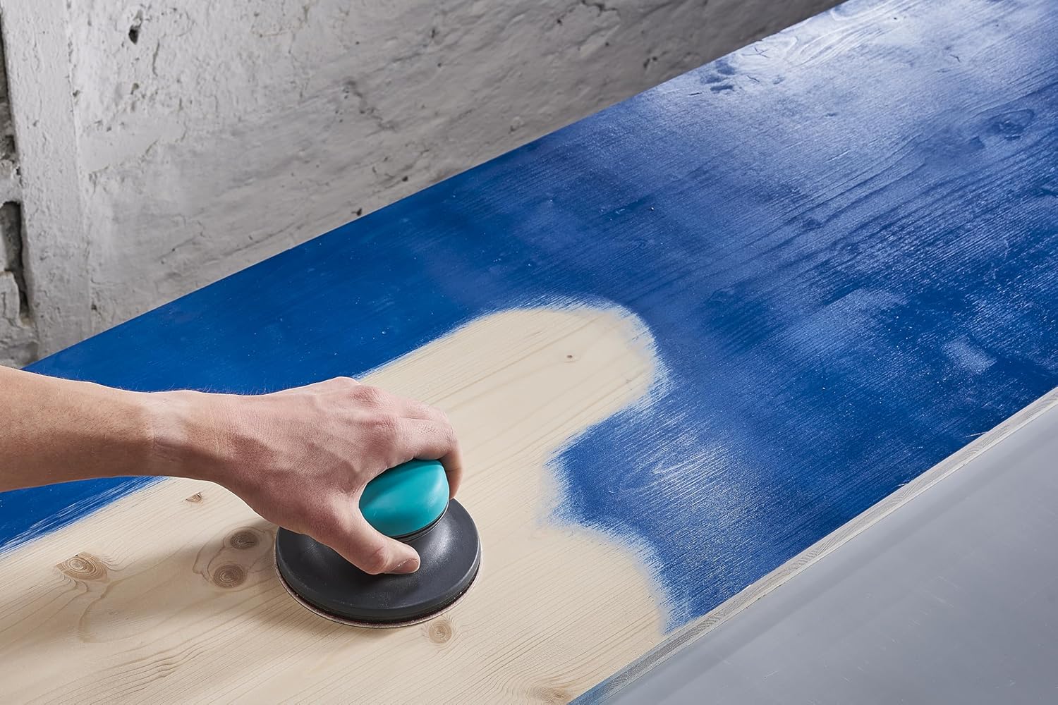 wolfcraft Flächenschleifer I 5894000 I mit Klettgewebe zum schnellen Schleifpapierwechsel I Ø 125 mm I für schnelles Schleifen - Made in Europe – Bild 4