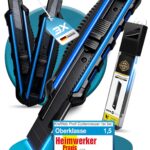 3 x Cuttermesser Profi Set 18mm (Alu Gehäuse) - inkl. 13x SK5 Carbonstahl Klingen extra scharf - Cuttermesser Set 18mm - Teppichmesser Profi - Cutter Messer - Kattermesser Metall