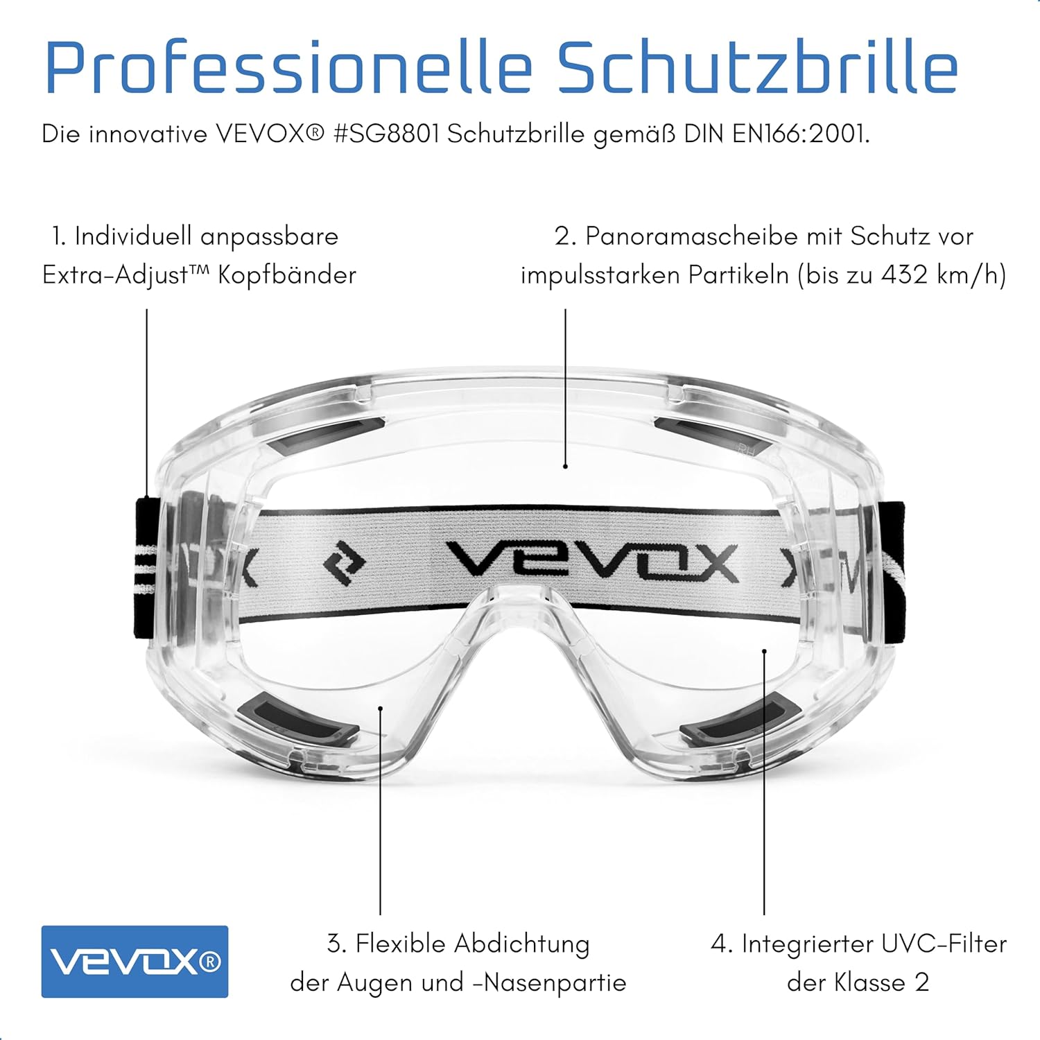 Atemschutzmaske – A1P2 Filter – Schutz gegen Feinstaub, Gase und Dämpfe – Zum Lackieren, Schleifen und Sanieren – Gasmaske, Staubmaske & Lackiermaske – inkl. 6x P2 und 2x A1 Filter – Bild 3