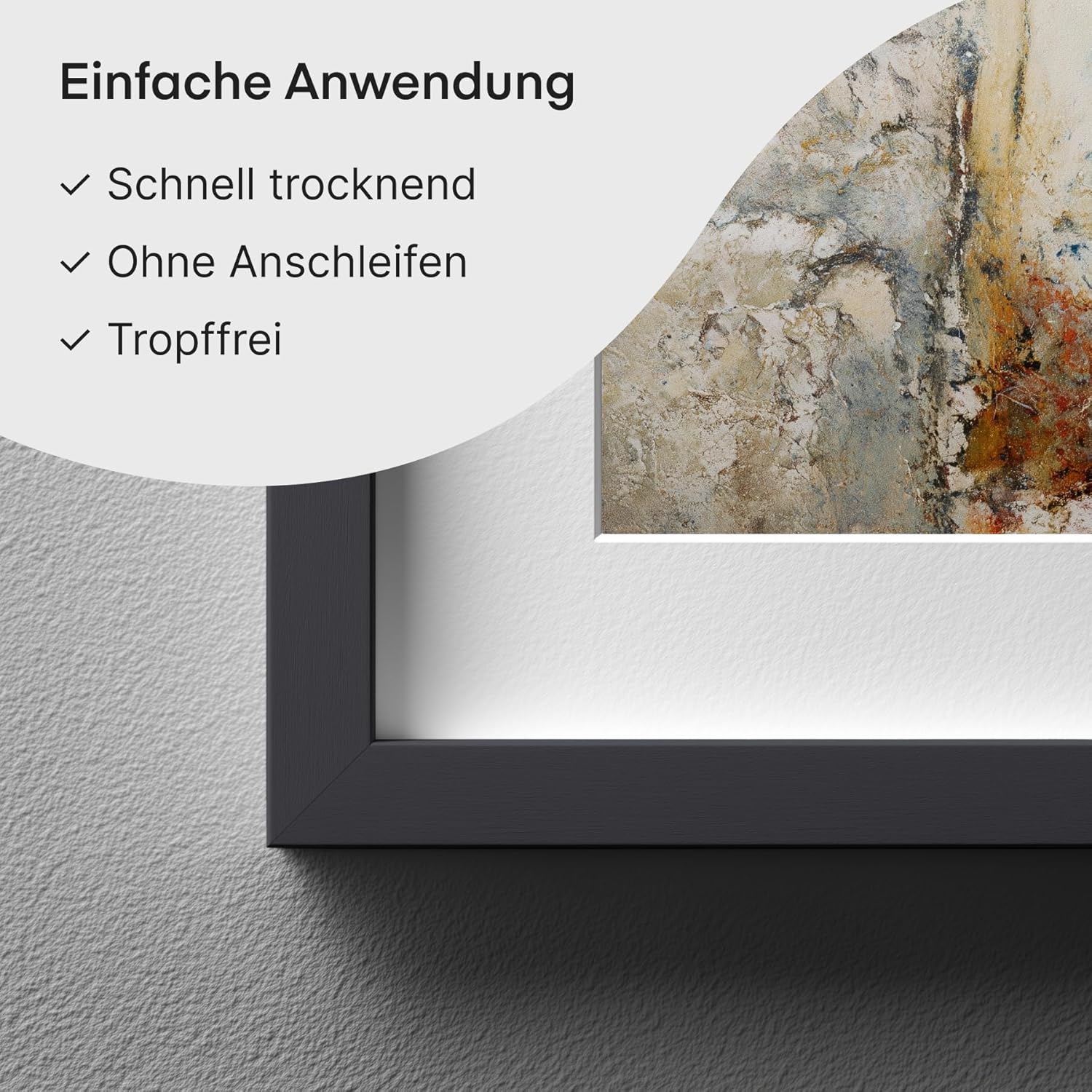 Grundmann Acryllack ACL 100 - Grau 0,7 Kg - 4in1 Lack inkl. Grundierung - Innen und Außen - Für Holz, Metall, Stein & Kunststoff - Anthrazit-Grau RAL 7016 – Bild 4