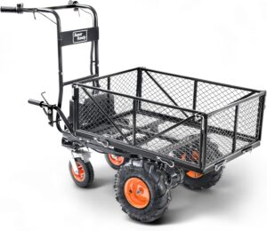 SuperHandy Utility Service Cart Power Wagon Schubkarre, elektrisch, 48 V Gleichstrom, Li-Ion, 300 kg Belastung und 460 kg + Zugkapazität, Bauernhof und Garten, modulare Allzweck-Frachtbett