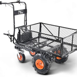 SuperHandy Utility Service Cart Power Wagon Schubkarre, elektrisch, 48 V Gleichstrom, Li-Ion, 300 kg Belastung und 460 kg + Zugkapazität, Bauernhof und Garten, modulare Allzweck-Frachtbett
