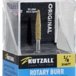Kutzall Original Kegelfräser, 1⁄8" Schaft, Fein -Holzbearbeitungsaufsatz für Dremel, Foredom, DeWalt, Milwaukee. Abrasives Wolframkarbid, 1⁄8" (3.1mm) Kopfdurchmesser. X 7⁄8" (22.2mm) Länge, T-18-EG