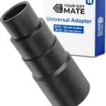 Universal Staubsauger Adapter, 1 Stück, Schwarz, kompatibel mit Bosch, Makita, Kärcher, uvm., 4-stufig mit Ø 41-26 mm Außen, Ø 35-22 mm Innen, Reduzierstück Schlauchadapter, Staubsaugeradapter
