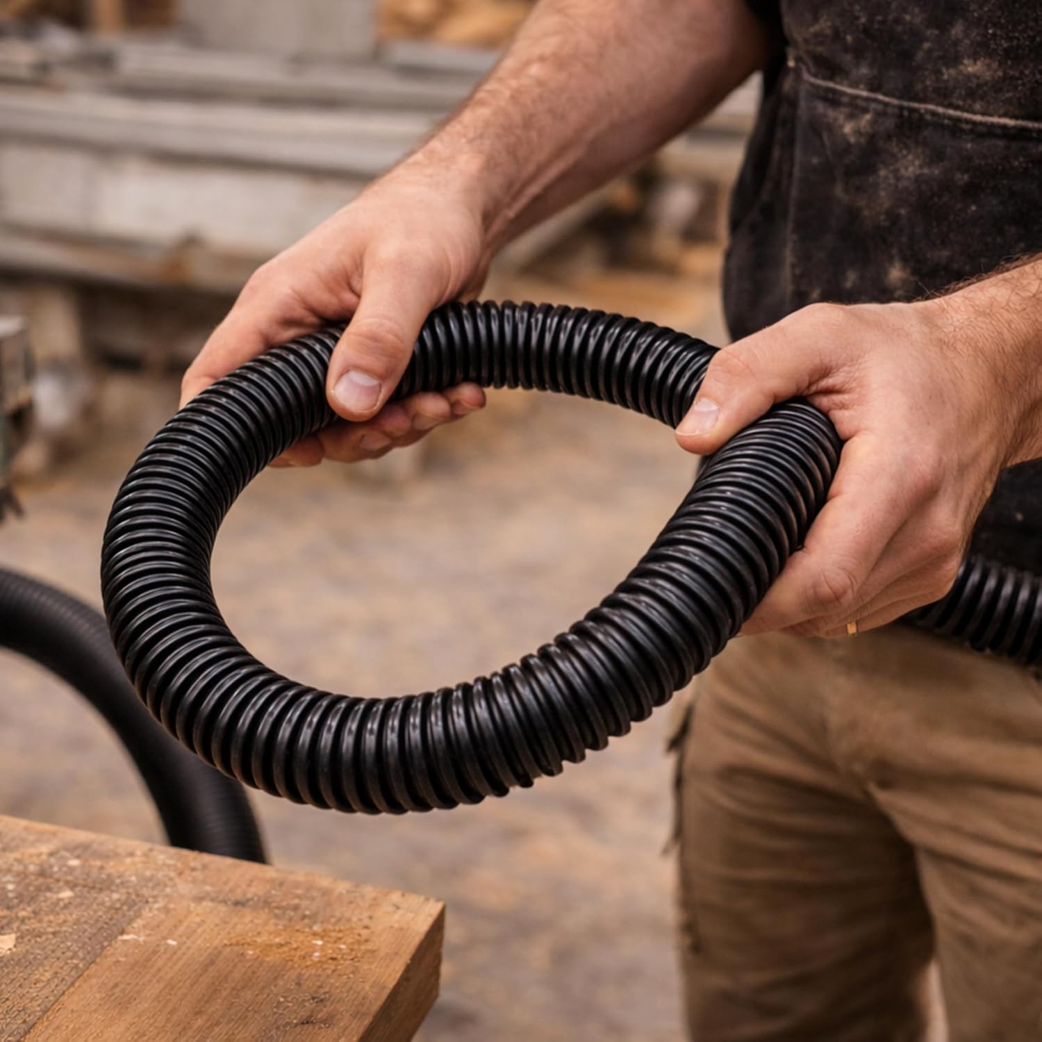 Microsafe® Saugschlauch DN32 (32 mm Innen / 40 mm Außen) – 5 Meter – flexibel & robuster Absaugschlauch für Nass- & Trockensauger – Werkstatt & Baustelle – Bild 4