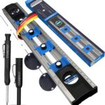 Elektriker Wasserwaage 40 cm – Präzisions-Wasserwaage für Heimwerker mit verschiebbaren Bohrlöchern und Maßskalen – Ideal für Steckdoseninstallation und Renovierungsarbeiten