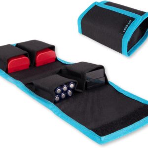 LENS-AID Akku Tasche für Kamera-Akkus: Aufbewahrung für Batterien, Speicherkarten – kompatibel mit Canon, Sony, Fuji, GoPro, DJI Mini u.v.m.