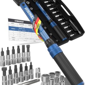 21-teiliges Drehmomentschlüssel-Set 1/4 Zoll – 1–25 Nm – einrastender Torque Wrench für Fahrrad, Bike, MTB & E-Bike – Ratschen-Set inkl. Bits – präziser Drehmoment-Schlüssel Reparatur & Wartung
