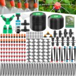 Forever Speed BewässerungsSystem 315PCS Garten Bewässerung Kit, 60M+15M Bewässerungsrohre, Tröpfchenbewässerung Sprühbewässerung Kühlsystem für Landschaft, Gewächshaus, Terrasse