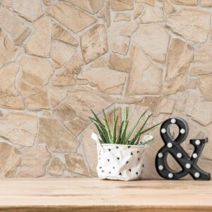 A.S. Création Tapete Steinoptik Beige Creme Terra 389329 - Vliestapete Stein - 10,05 m x 0,53 m - Made in Germany