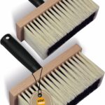 2X WOW!TOOLS Universal-Deckenbürste, Kleisterbürste, robuste Kunststoffborsten, 170 x 70 mm, mit Holzkörper und Kunststoffgriff - Tapezierbürste - Quaste