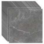 40 Stück Vinylboden Selbstklebend 30x30 cm - Bodenfliesen in Grau Marmor Optik für Küche, Bad & Wohnbereich - PVC Bodenbelag Wasserabweisend & Robust - Deckung ca. 3,6 m²