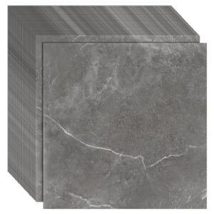 40 Stück Vinylboden Selbstklebend 30x30 cm - Bodenfliesen in Grau Marmor Optik für Küche, Bad & Wohnbereich - PVC Bodenbelag Wasserabweisend & Robust - Deckung ca. 3,6 m²