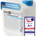 Nanoprotect Steinimprägnierung | 5 L für ca. 40 – 60 m² | Vorbeugend gegen Grünbelag und Einschmutzung | Ideal für Pflastersteine, Beton und Fassaden | Profi Qualität