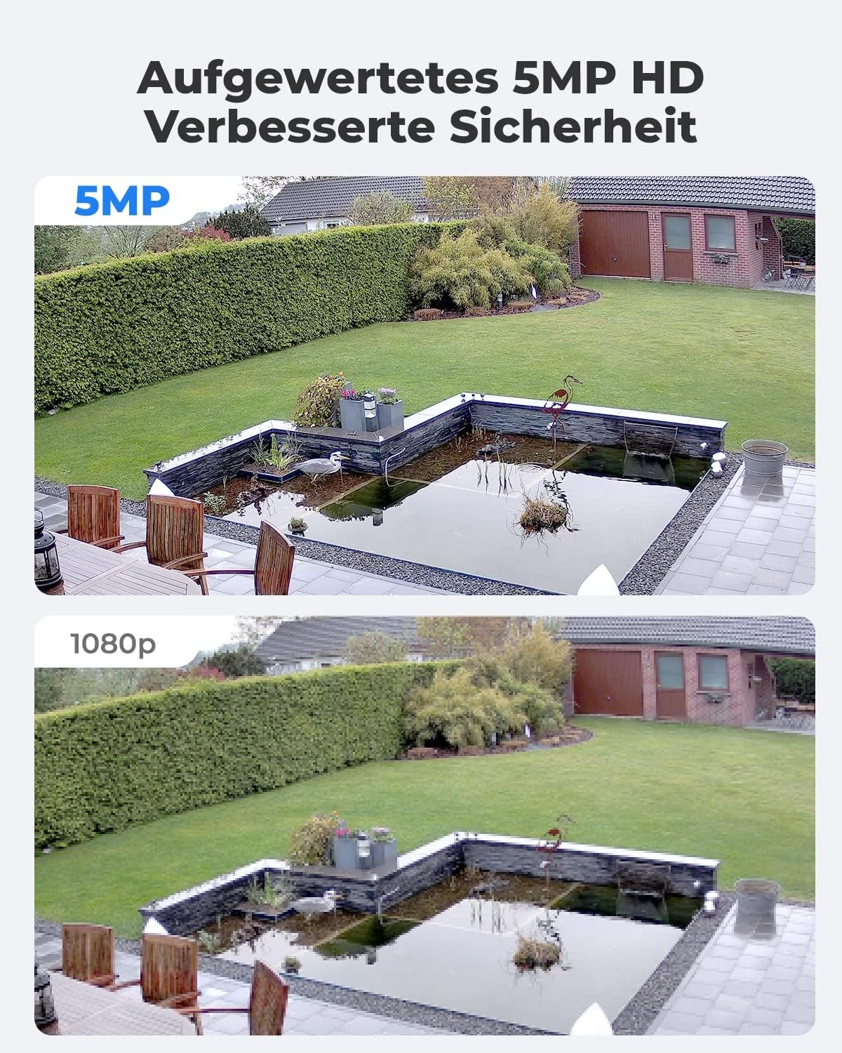 Reolink 5MP PoE IP Kamera Outdoor mit Personen-/Autoerkennung, Überwachungskamera Aussen mit Zeitraffer, IR Nachtsicht, Wasserfest, microSD Kartensteckplatz, RLC-520A – Bild 2