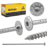 DMX - Tellerkopfschrauben 8x200 - Konstruktionsschrauben - Holzschrauben Set - Spanplattenschrauben - Schrauben set - 50 Stück - Flachkopfschrauben Holz - Torx Set - Holzbauschrauben