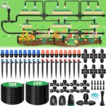 Garten BewässerungsSystem，65M+10M Automatische Bewässerung, 152PCS Gartenbewässerung, Automatische Tröpfchenbewässerung für Garten, Landschaft, Blumenbeet und Terrasse Pflanzen